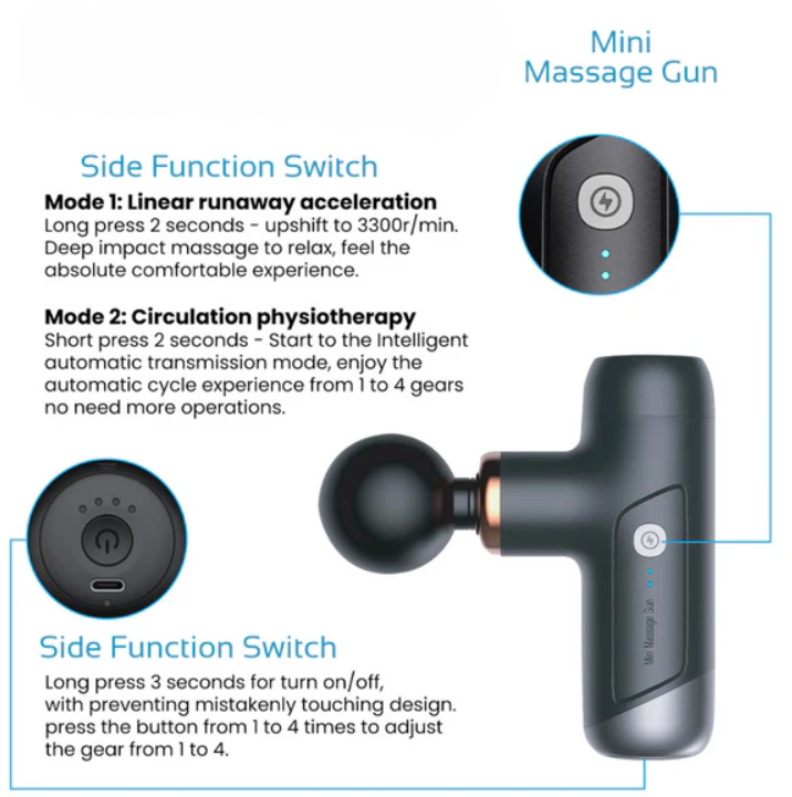 Rechargeable Pocket-Sized Massage Gun for Home & Travel