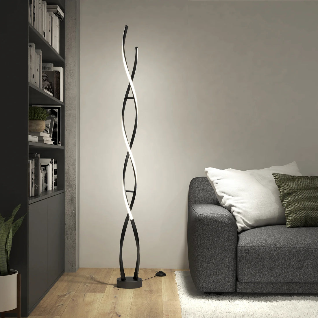 Swirl modern LED floor lamp