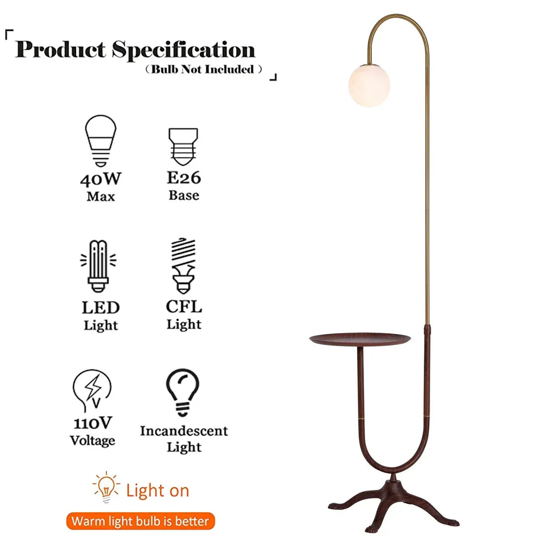 Modern Globe Living Room Floor Lamp